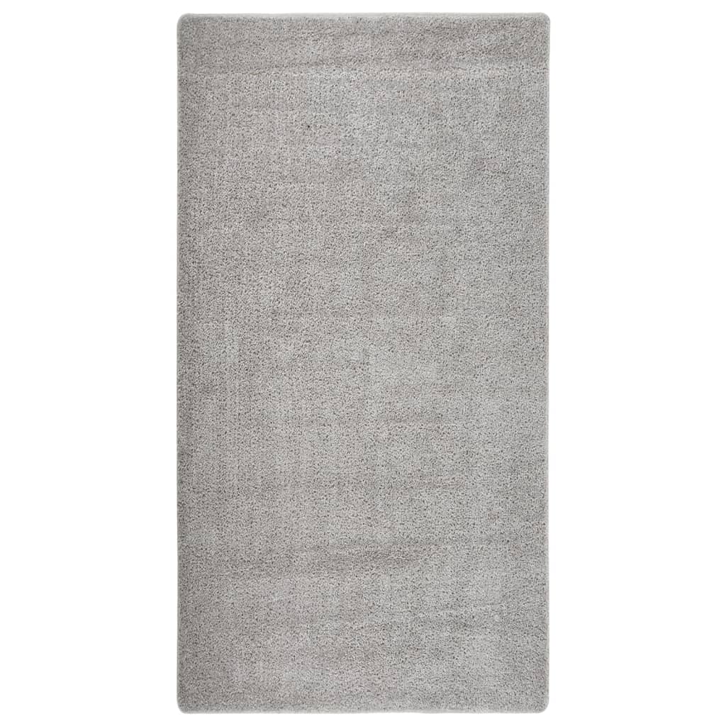 Vloerkleed Shaggy Anti-Slip 80 x 150 cm Lichtgrijs