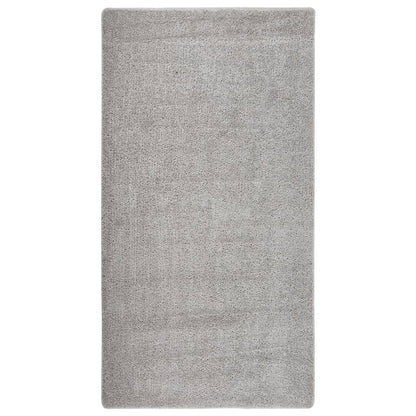 Vloerkleed Shaggy Anti-Slip 80 x 150 cm Lichtgrijs