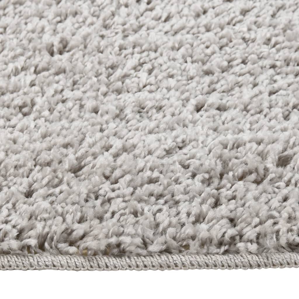 Vloerkleed Shaggy Anti-Slip 80 x 150 cm Lichtgrijs