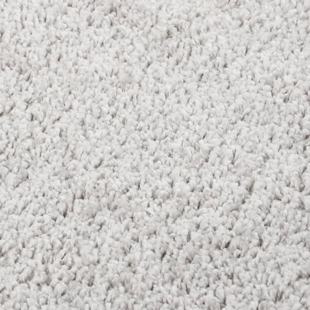 Vloerkleed Shaggy Anti-Slip 80 x 150 cm Lichtgrijs