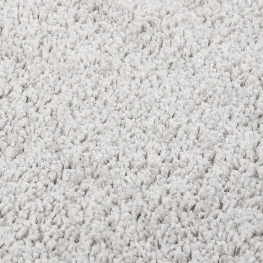 Vloerkleed Shaggy Anti-Slip 80 x 150 cm Lichtgrijs