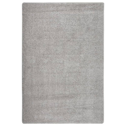 Vloerkleed Shaggy Anti-Slip 140 x 200 cm Lichtgrijs