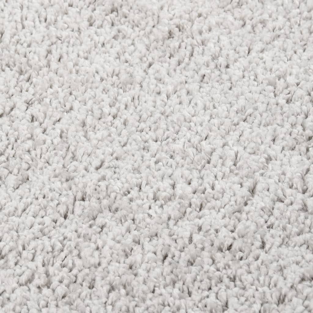 Vloerkleed Shaggy Anti-Slip 140 x 200 cm Lichtgrijs