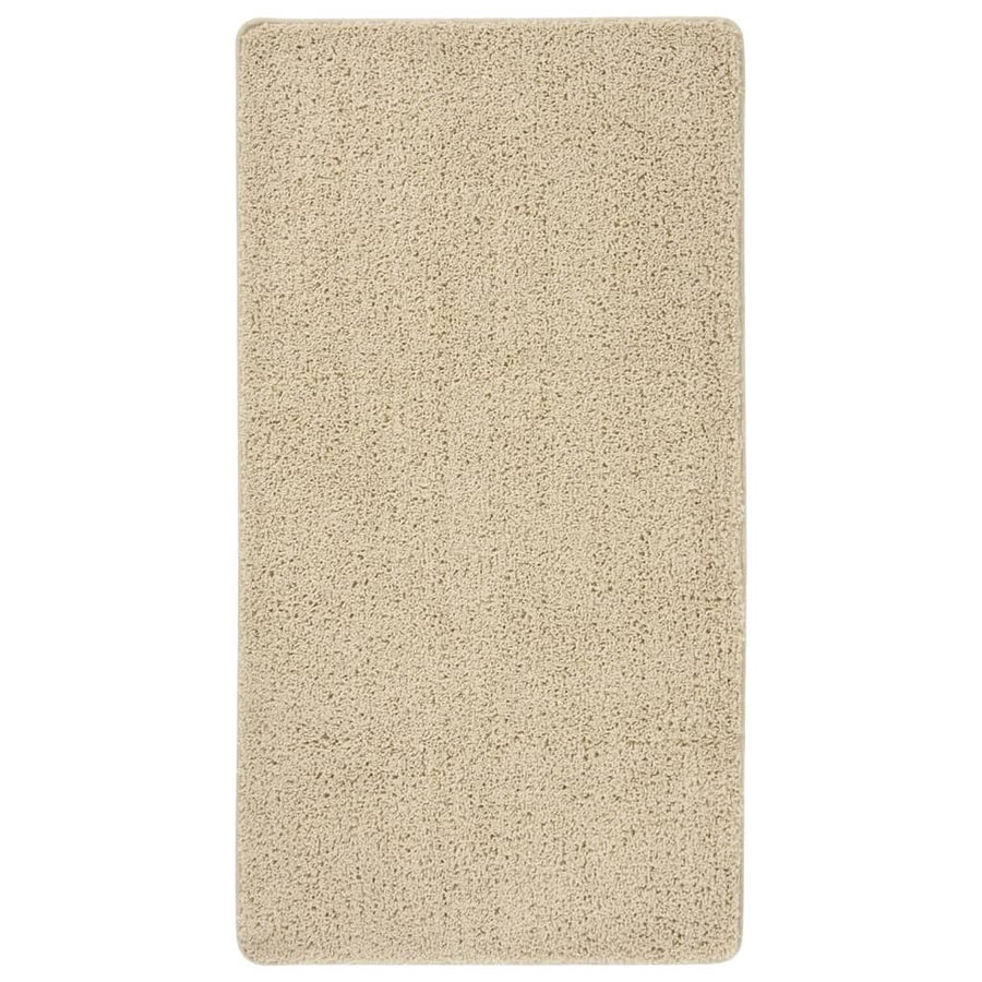 Vloerkleed shaggy anti-slip 80x150cm crèmekleurig