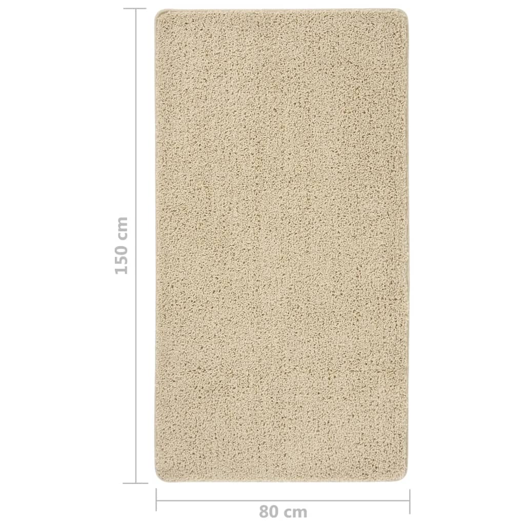 Vloerkleed Shaggy Anti-Slip 80X150Cm Kleurig 80 x 150 cm Crème
