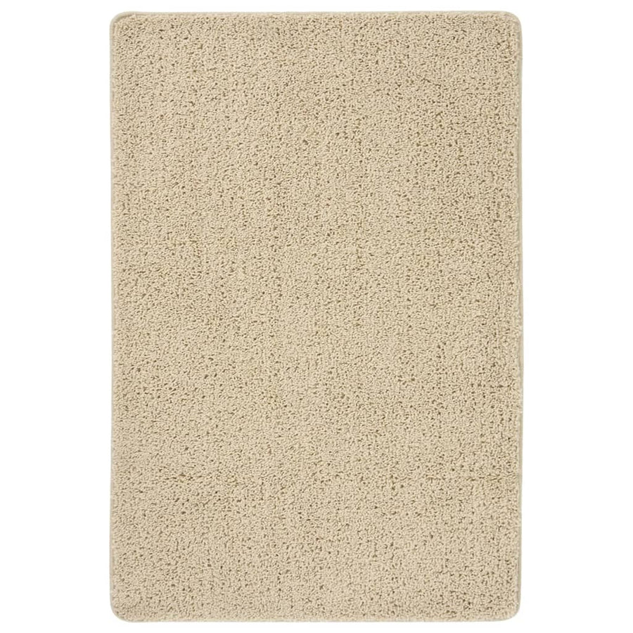 Vloerkleed Shaggy Anti-Slip Kleurig 140 x 200 cm Crème