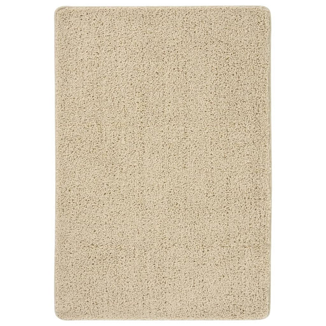 Vloerkleed Shaggy Anti-Slip Kleurig 160 x 230 cm Crème