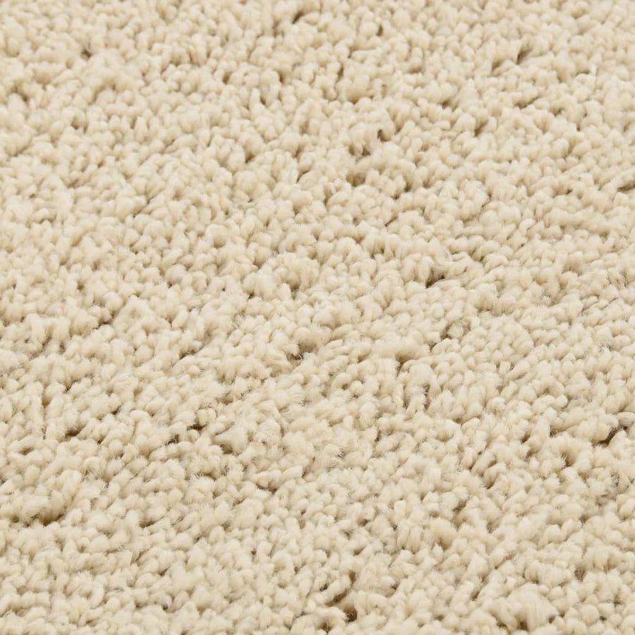 Vloerkleed Shaggy Anti-Slip Kleurig 160 x 230 cm Crème