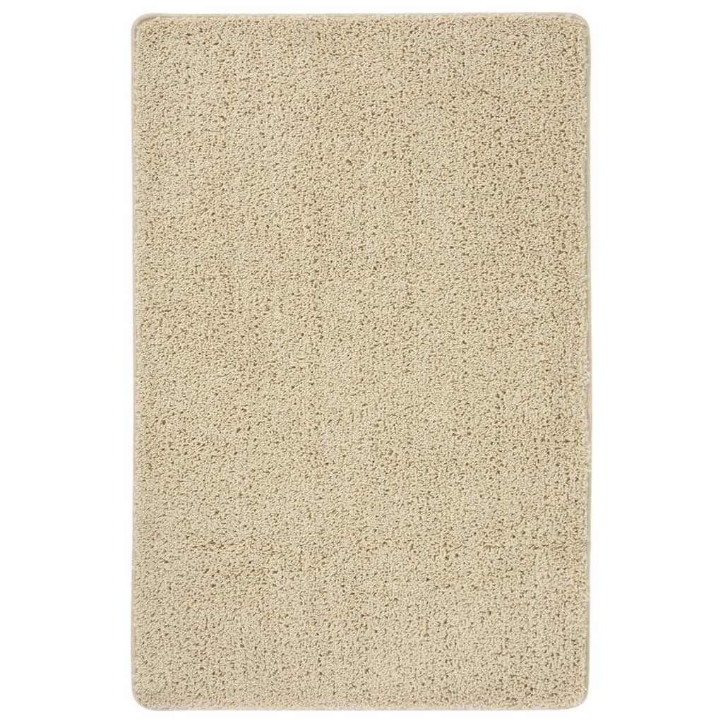 Vloerkleed Shaggy Anti-Slip Kleurig 200 x 290 cm Crème