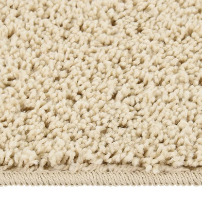 Vloerkleed Shaggy Anti-Slip Kleurig 200 x 290 cm Crème