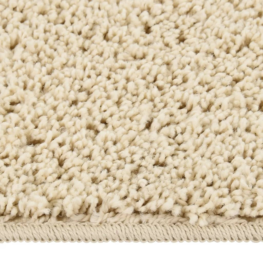Vloerkleed Shaggy Anti-Slip Kleurig 200 x 290 cm Crème