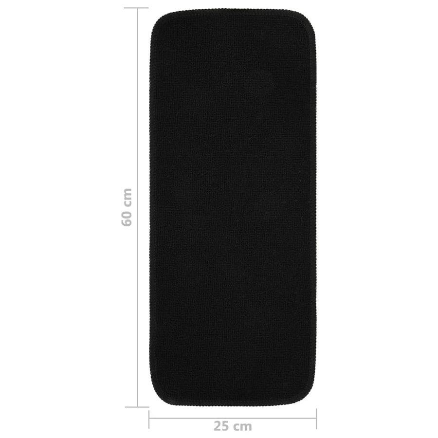 Trapmatten Anti-Slip Rechthoekig 60 x 25 cm Zwart