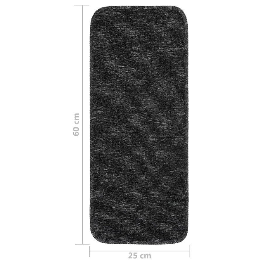 Trapmatten Anti-Slip Rechthoekig Kleur 60 x 25 cm Antraciet