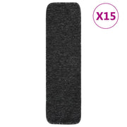 Trapmatten 15 st 75x20 cm antraciet anti-slip
