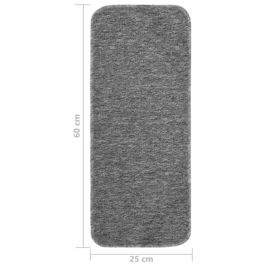 Trapmatten Anti-Slip Rechthoekig 60 x 25 cm Grijs