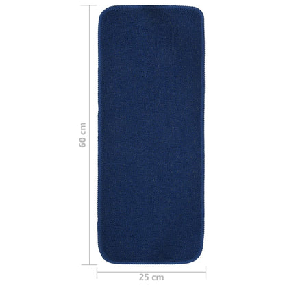 Trapmatten 15 st anti-slip rechthoekig 60x25 cm marineblauw