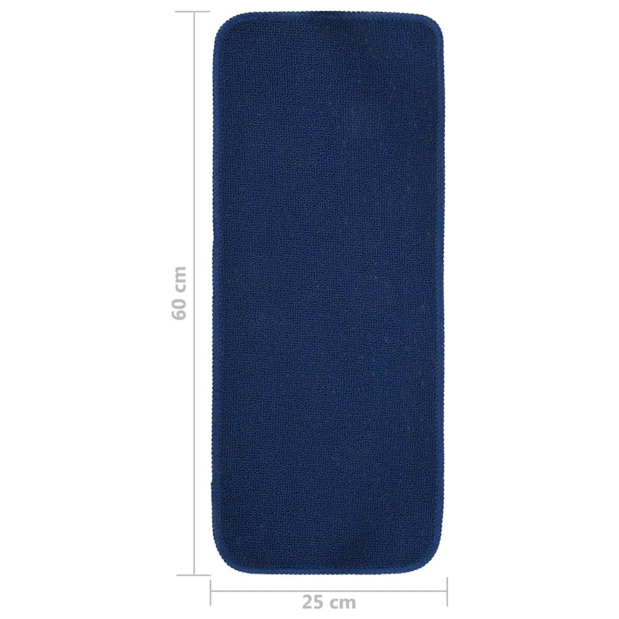 Trapmatten 15 st anti-slip rechthoekig 60x25 cm marineblauw