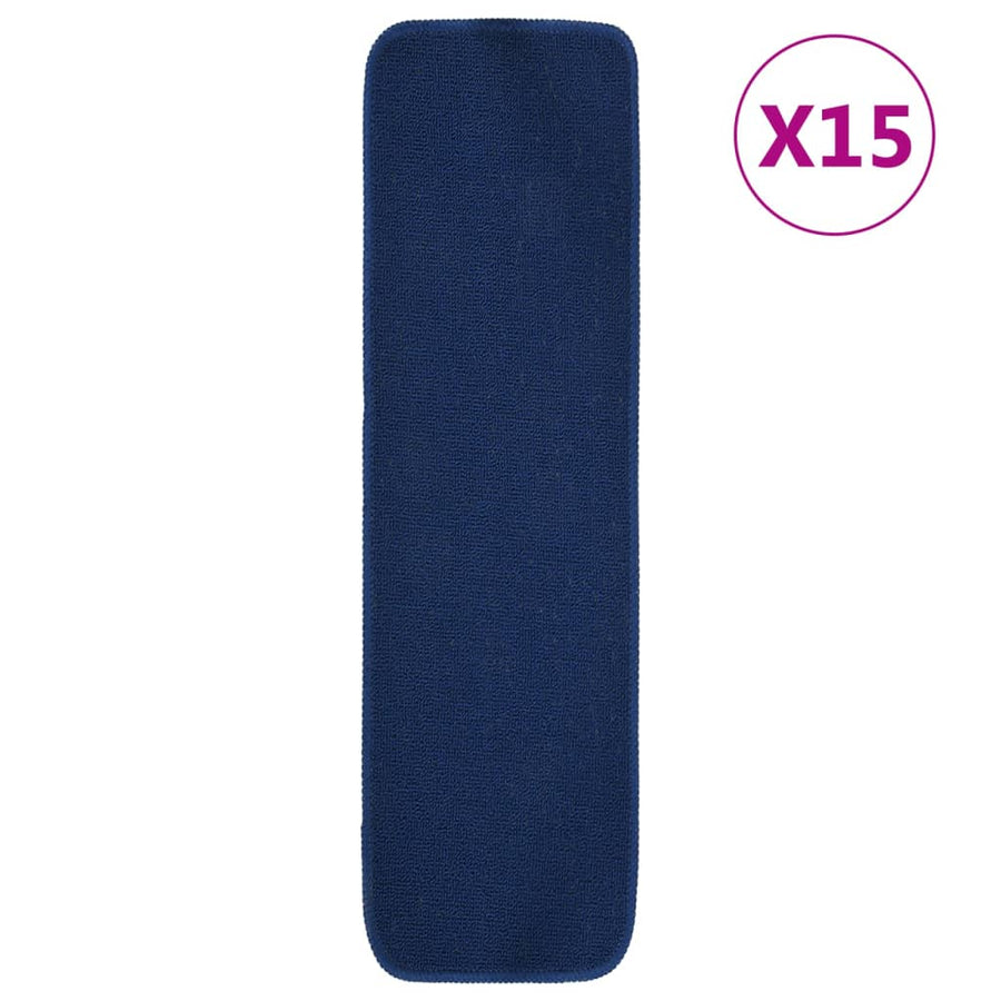 Trapmatten Anti-Slip Rechthoekig Marine 75 x 20 cm Blauw