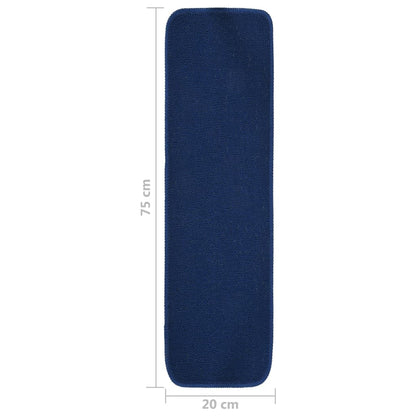Trapmatten Anti-Slip Rechthoekig Marine 75 x 20 cm Blauw