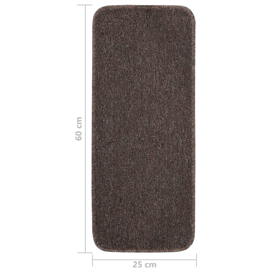 Trapmatten Anti-Slip Rechthoekig 60 x 25 cm Bruin