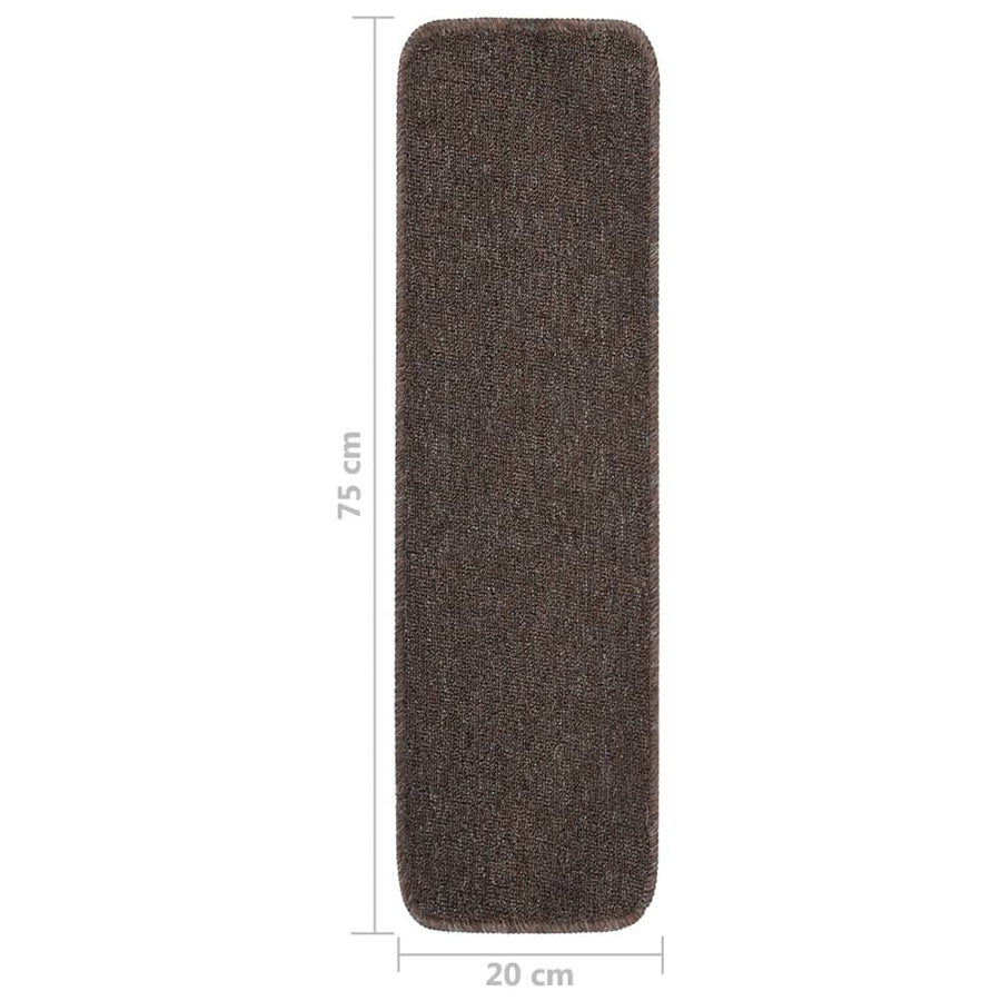 Trapmatten Anti-Slip Rechthoekig 75 x 20 cm Bruin