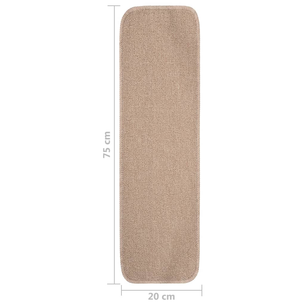 Trapmatten Anti-Slip Rechthoekig 75 x 20 cm Beige