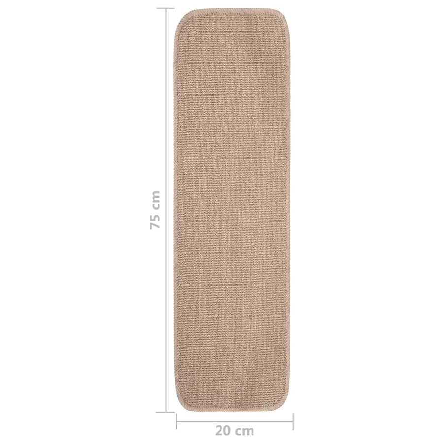 Trapmatten Anti-Slip Rechthoekig 75 x 20 cm Beige