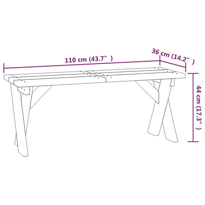 Tuinbank 0 Cm Geïmpregneerd Grenenhout 110 x 36 x 44 cm