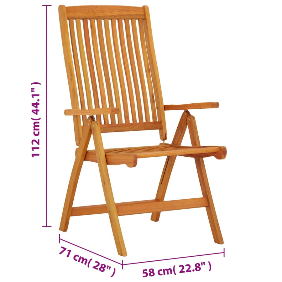 Tuinstoelen Inklapbaar Massief Eucalyptushout 2