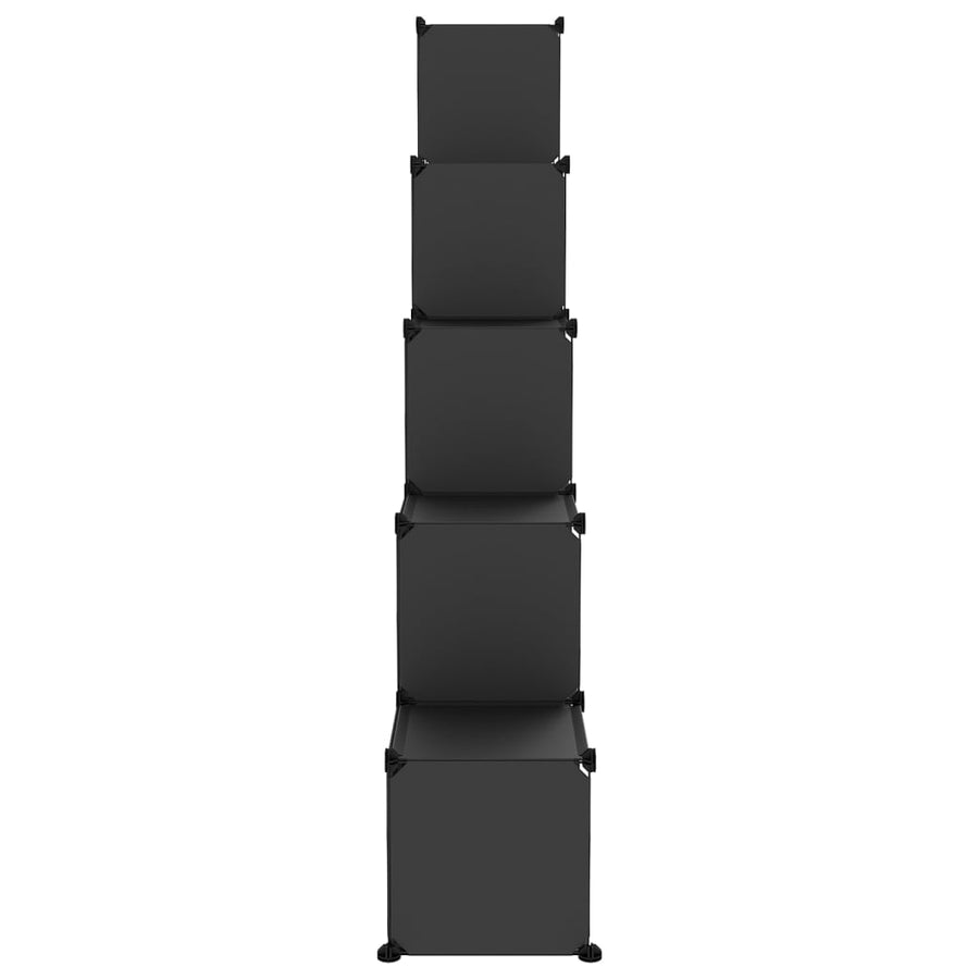 Opbergmeubel Met 5 Vakken Polypropeen 155 x 32 x 153.5 cm Zwart