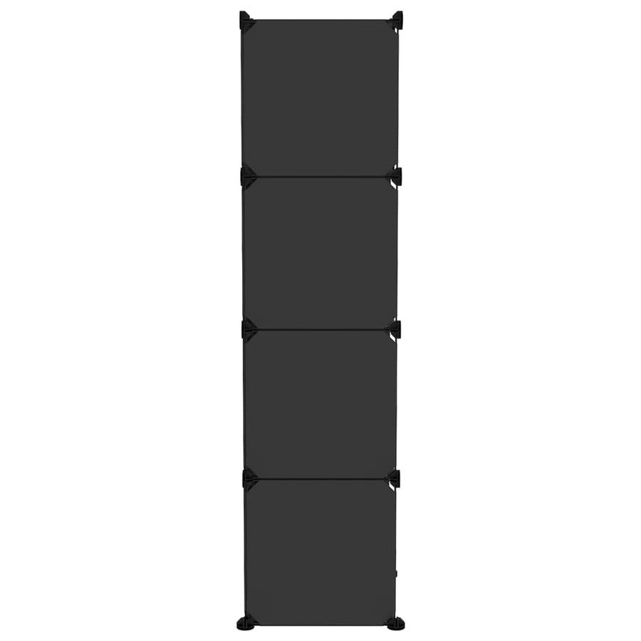 Opbergmeubel Met 9 Vakken Polypropeen 94.5 x 32 x 124 cm Zwart