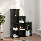 Storage unit with 9 compartments polypropylene black