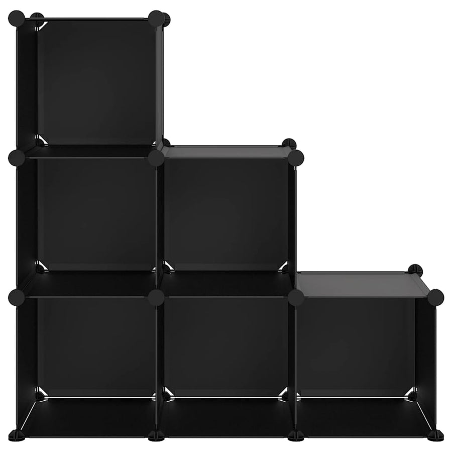 Opbergmeubel Met 6 Vakken Polypropeen 94.5 x 31.5 x 93 cm Zwart