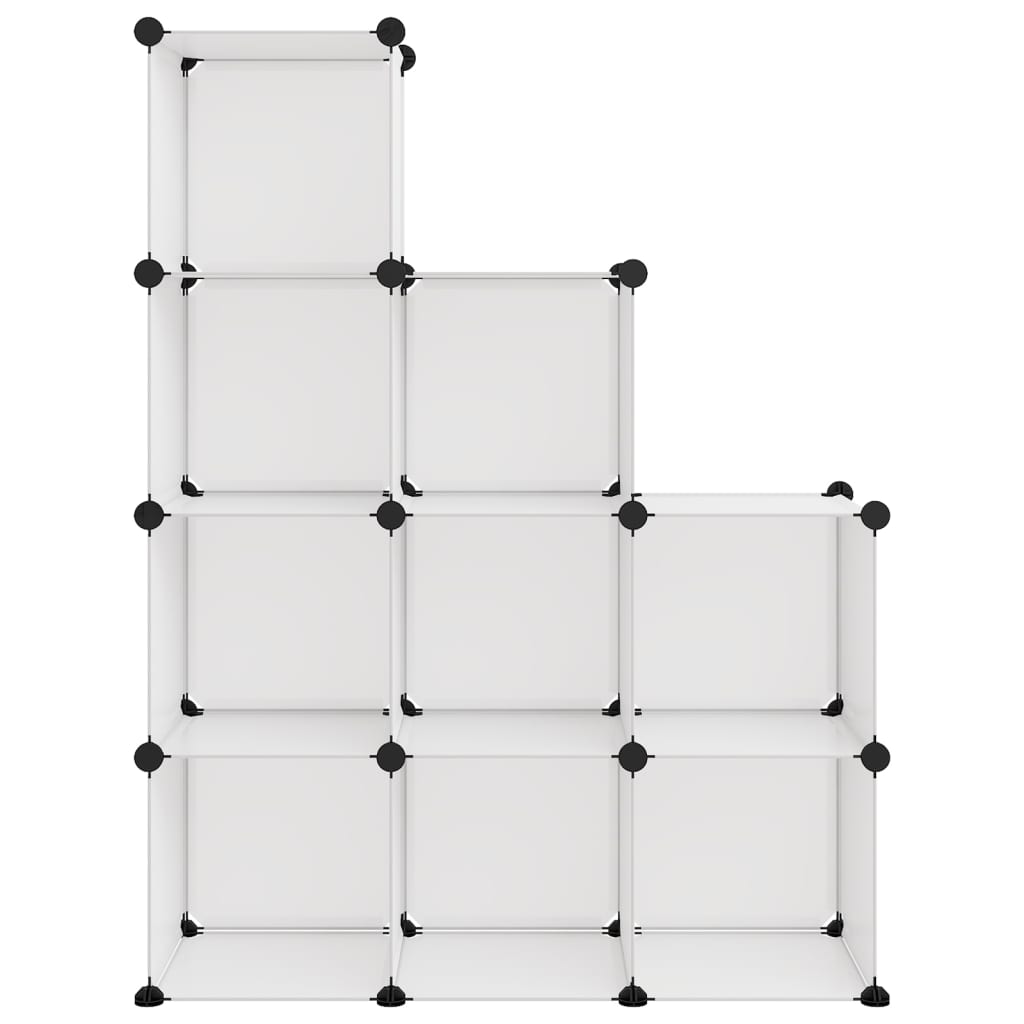 Opbergmeubel Met 9 Vakken Polypropeen Transparant 95.5 x 31.5 x 124 cm Doorzichtig