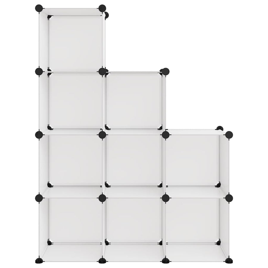 Opbergmeubel Met 9 Vakken Polypropeen Transparant 95.5 x 31.5 x 124 cm Doorzichtig