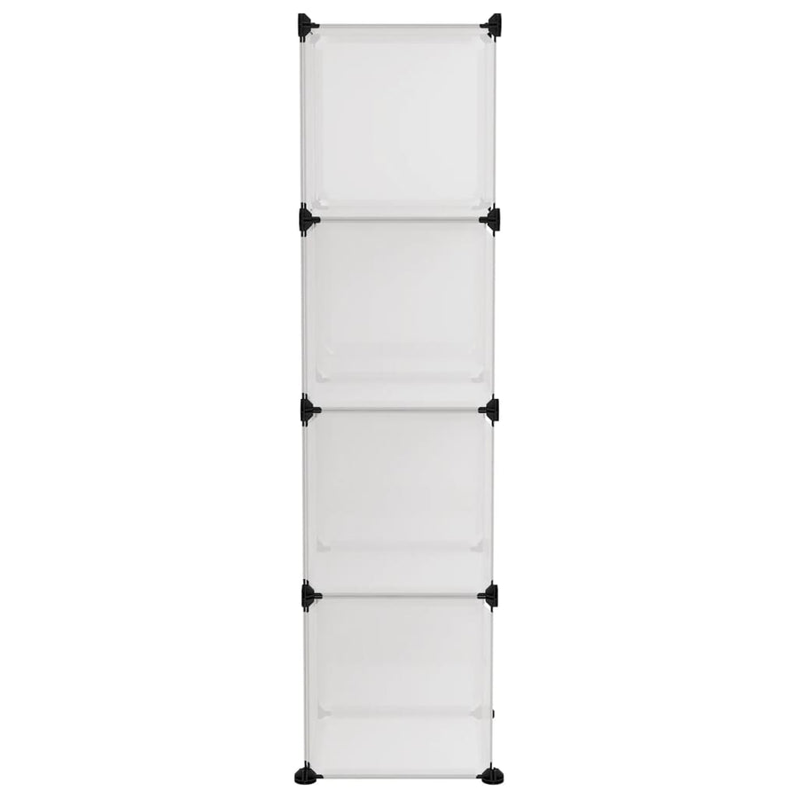Opbergmeubel Met 9 Vakken Polypropeen Transparant 95.5 x 31.5 x 124 cm Doorzichtig