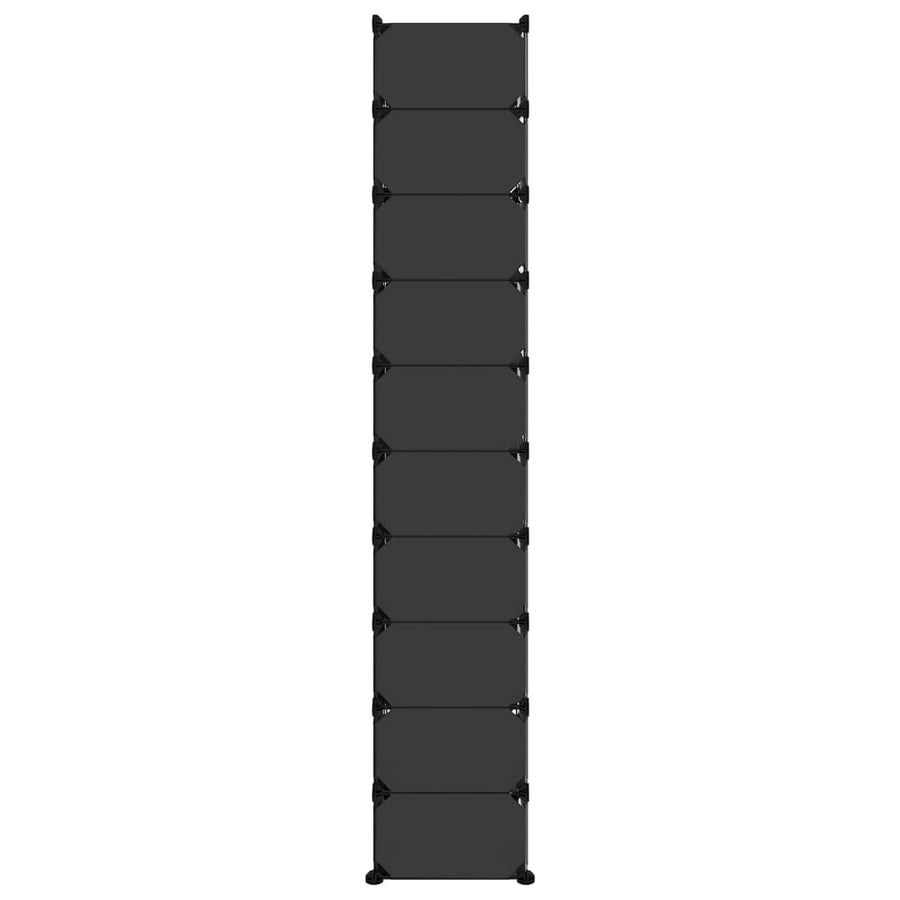 Schoenenrek Polypropeen 44 x 32 x 174 cm Zwart