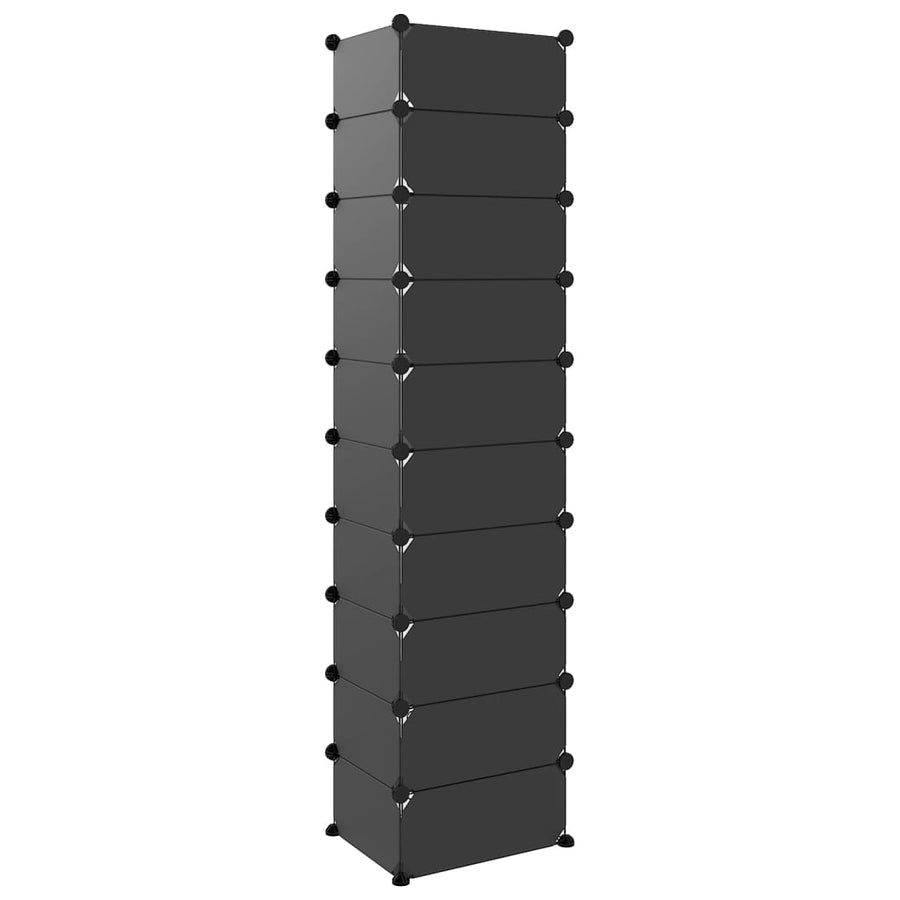 Schoenenrek Polypropeen 44 x 32 x 174 cm Zwart