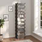 Shoe rack 44x32x174 cm polypropylene black