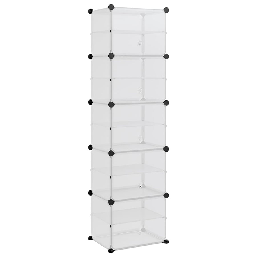 Schoenenrek 44X3,5X53,5 Cm Polypropeen Transparant 44 x 31.5 x 153.5 cm Doorzichtig