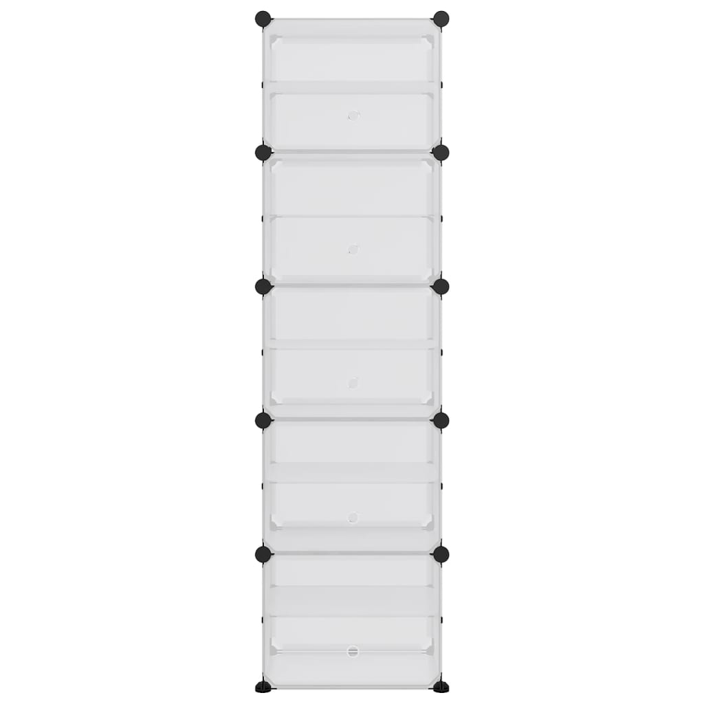 Schoenenrek 44X3,5X53,5 Cm Polypropeen Transparant 44 x 31.5 x 153.5 cm Doorzichtig