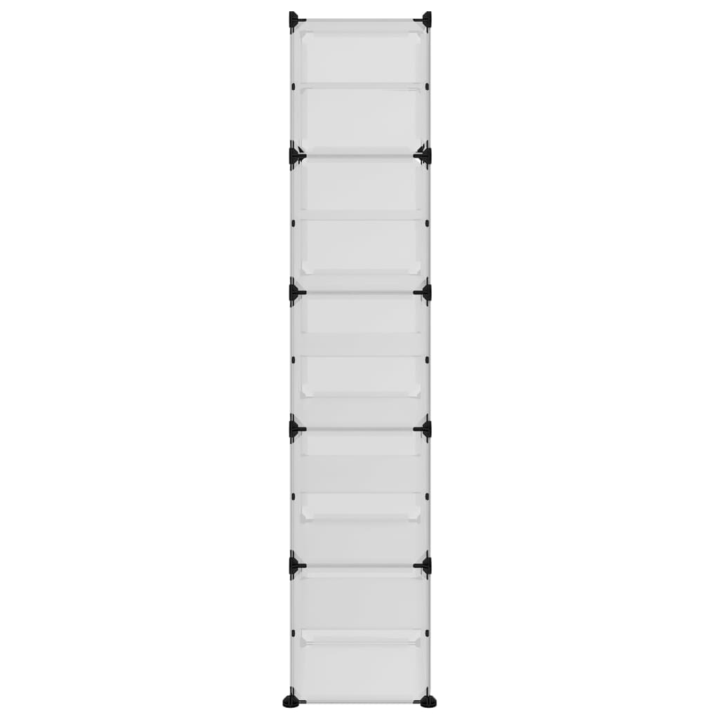 Schoenenrek 44X3,5X53,5 Cm Polypropeen Transparant 44 x 31.5 x 153.5 cm Doorzichtig