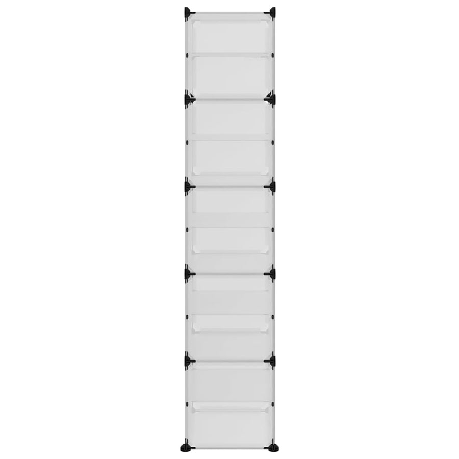 Schoenenrek 44X3,5X53,5 Cm Polypropeen Transparant 44 x 31.5 x 153.5 cm Doorzichtig