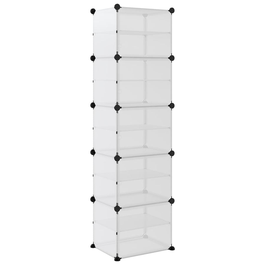 Schoenenrek 44X3,5X53,5 Cm Polypropeen Transparant 44 x 31.5 x 153.5 cm Doorzichtig