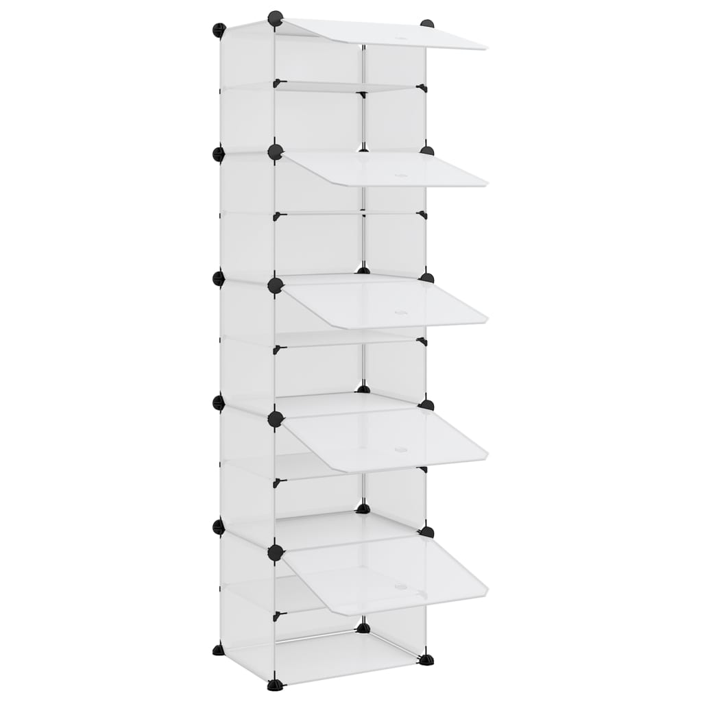 Schoenenrek 44X3,5X53,5 Cm Polypropeen Transparant 44 x 31.5 x 153.5 cm Doorzichtig