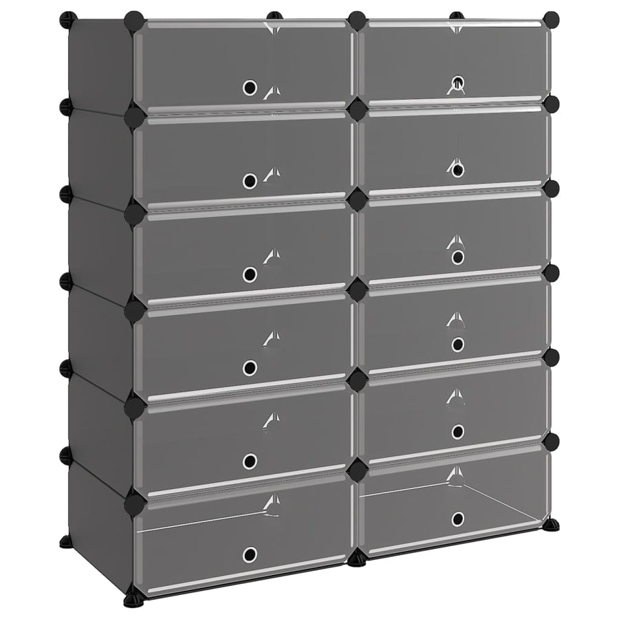 Schoenenrek 94,5X36,5X106 Cm Polypropeen Zwart