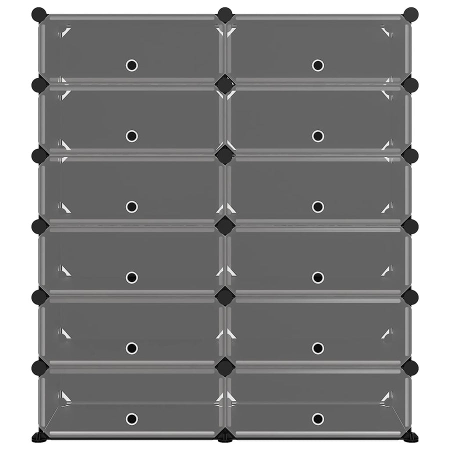 Schoenenrek 94,5X36,5X106 Cm Polypropeen Zwart