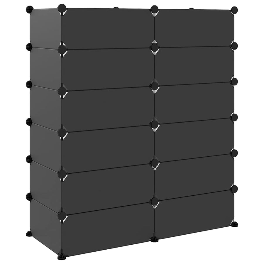 Schoenenrek 94,5X36,5X106 Cm Polypropeen Zwart