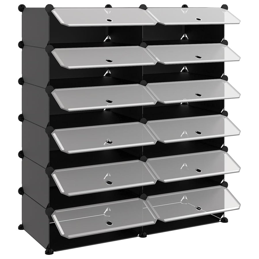 Schoenenrek 94,5X36,5X106 Cm Polypropeen Zwart