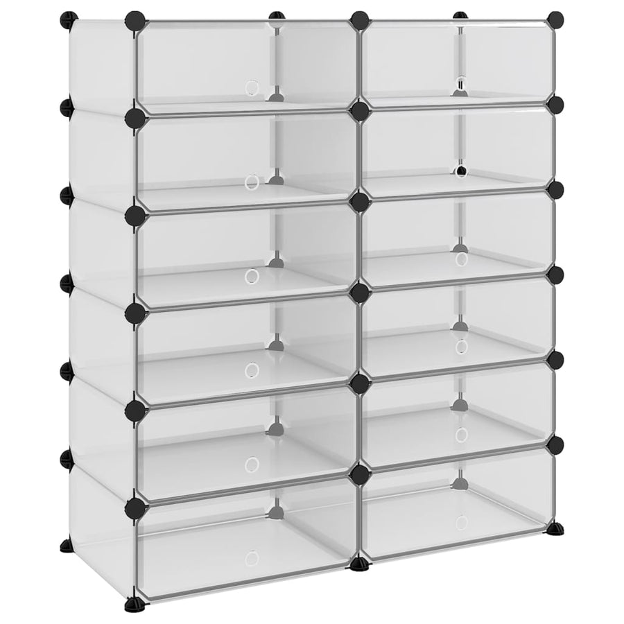 Schoenenrek 94,5X36,5X06 Cm Polypropeen Transparant 94.5 x 36.5 x 106 cm Doorzichtig